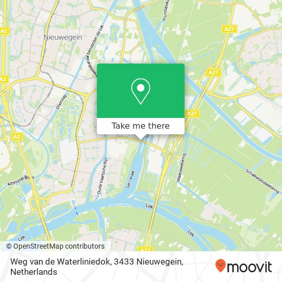 Weg van de Waterliniedok, 3433 Nieuwegein map