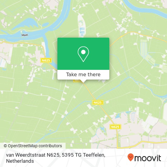 van Weerdtstraat N625, 5395 TG Teeffelen map