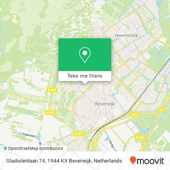 Gladiolenlaan 74, 1944 KX Beverwijk map
