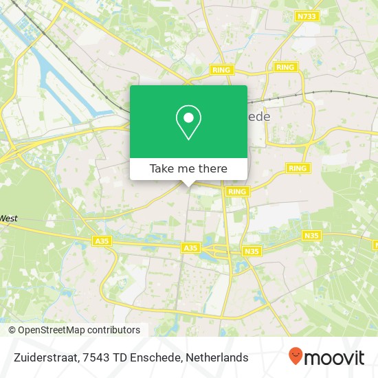 Zuiderstraat, 7543 TD Enschede Karte