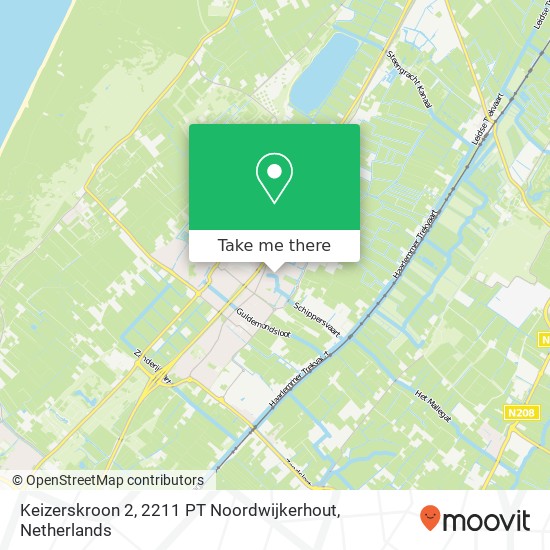 Keizerskroon 2, 2211 PT Noordwijkerhout map