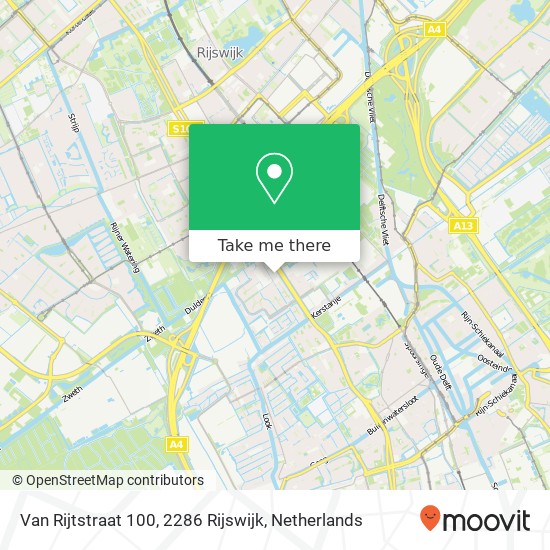 Van Rijtstraat 100, 2286 Rijswijk map