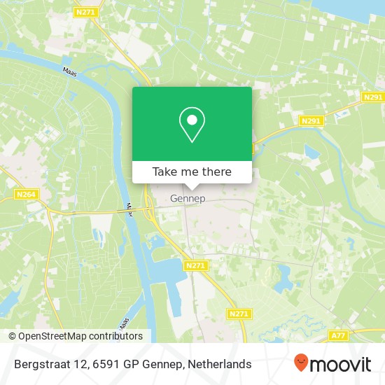 Bergstraat 12, 6591 GP Gennep map