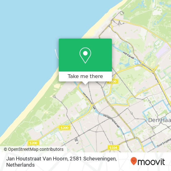 Jan Houtstraat Van Hoorn, 2581 Scheveningen Karte