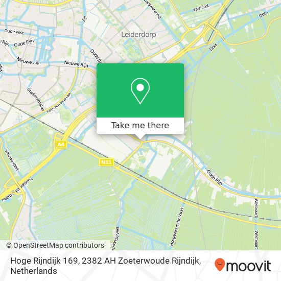 Hoge Rijndijk 169, 2382 AH Zoeterwoude Rijndijk Karte