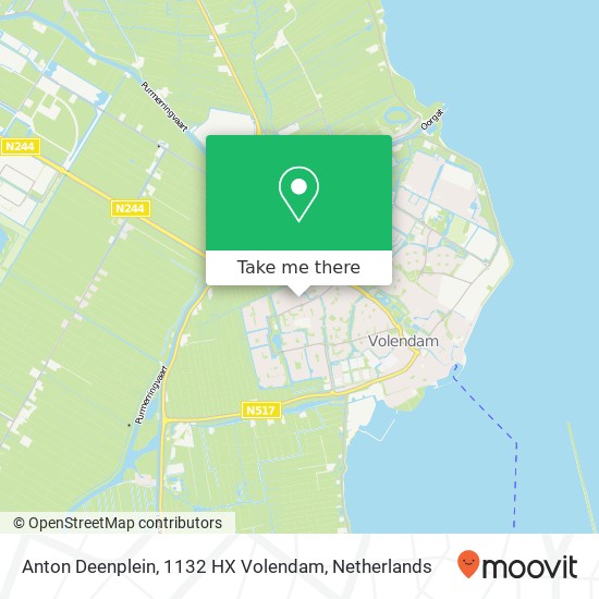 Anton Deenplein, 1132 HX Volendam map