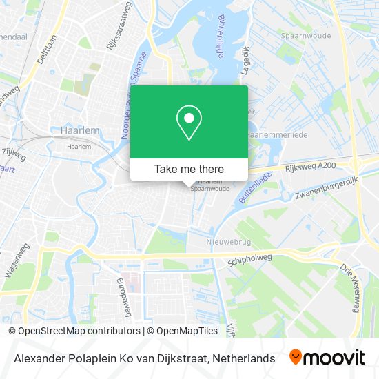 Alexander Polaplein Ko van Dijkstraat map