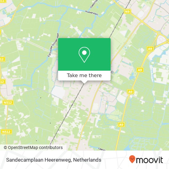 Sandecamplaan Heerenweg map