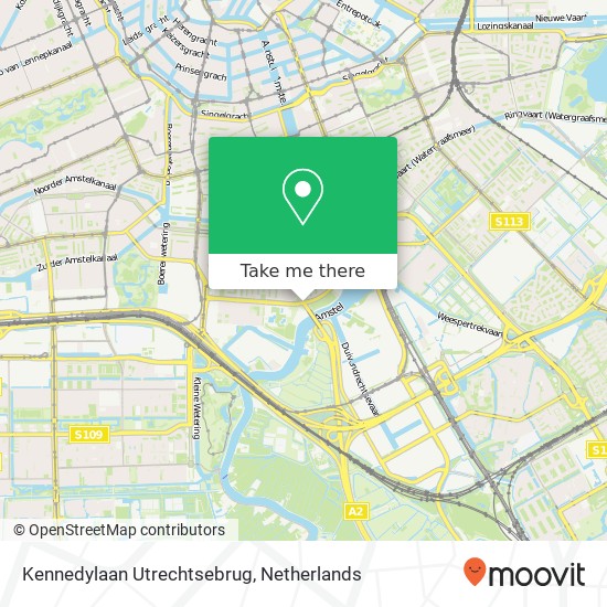 Kennedylaan Utrechtsebrug map