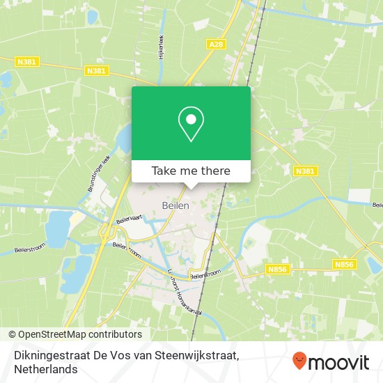 Dikningestraat De Vos van Steenwijkstraat Karte