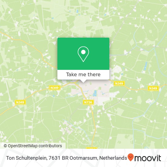 Ton Schultenplein, 7631 BR Ootmarsum map