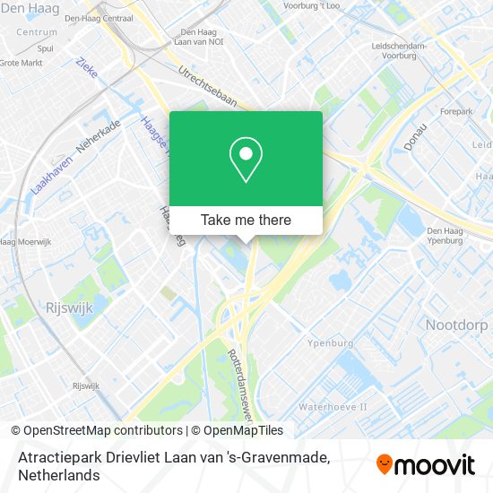 Atractiepark Drievliet Laan van 's-Gravenmade map