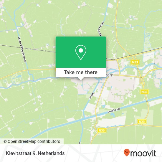 Kievitstraat 9 Karte