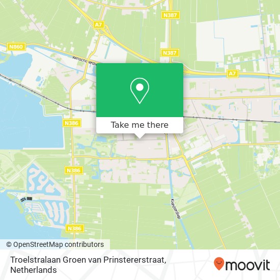 Troelstralaan Groen van Prinstererstraat Karte