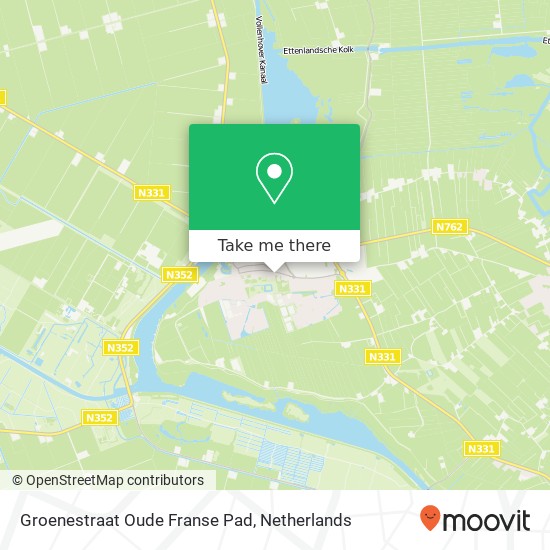 Groenestraat Oude Franse Pad map