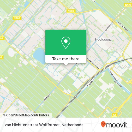 van Hichtumstraat Wolffstraat map