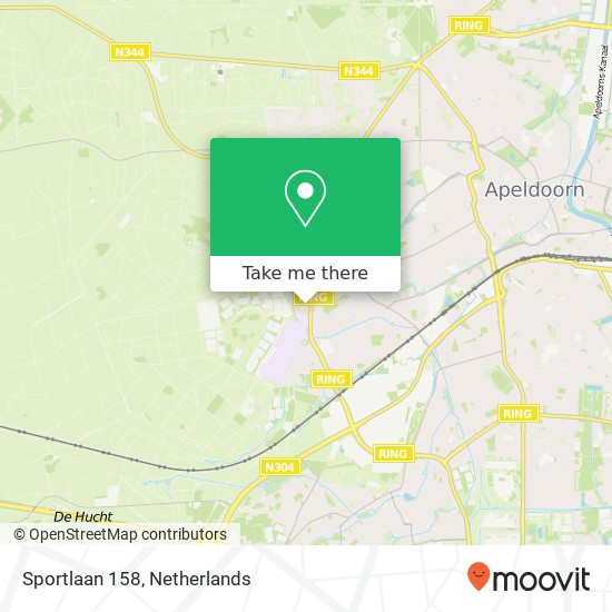 Sportlaan 158 map