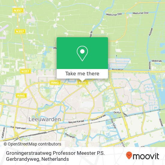 Groningerstraatweg Professor Meester P.S. Gerbrandyweg map