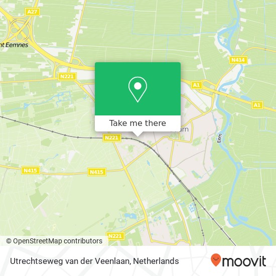 Utrechtseweg van der Veenlaan map