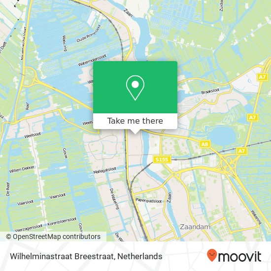 Wilhelminastraat Breestraat map