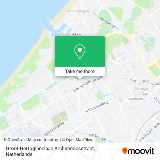 Groot Hertoginnelaan Archimedesstraat map