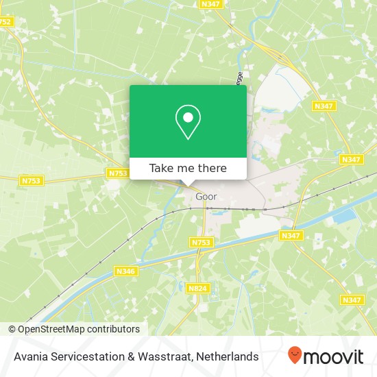 Avania Servicestation & Wasstraat map