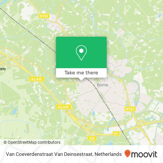 Van Coeverdenstraat Van Deinsestraat map