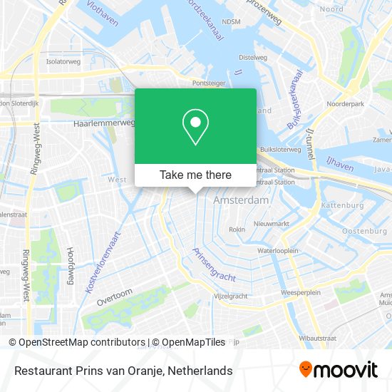 Restaurant Prins van Oranje map