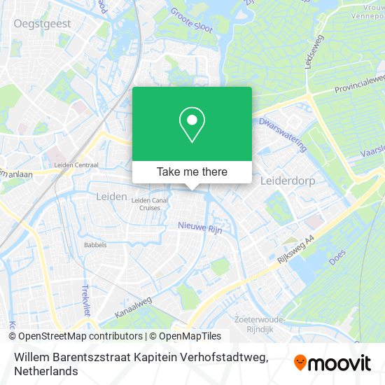 Willem Barentszstraat Kapitein Verhofstadtweg map