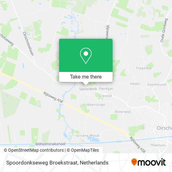 Spoordonkseweg Broekstraat map