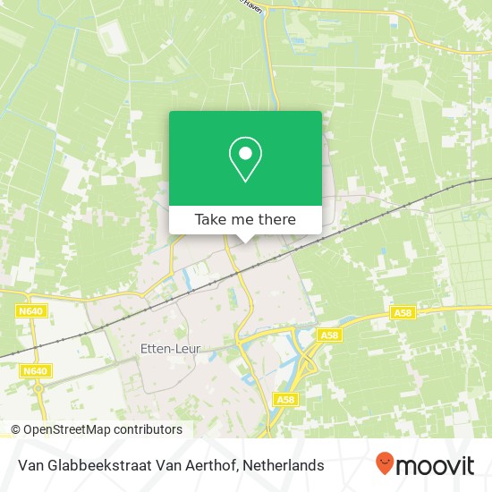 Van Glabbeekstraat Van Aerthof map