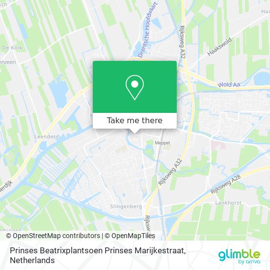 Prinses Beatrixplantsoen Prinses Marijkestraat map