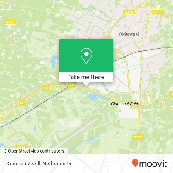 Kampen Zwoll map