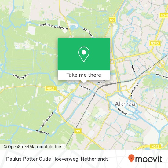 Paulus Potter Oude Hoeverweg map