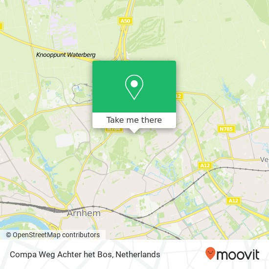 Compa Weg Achter het Bos map