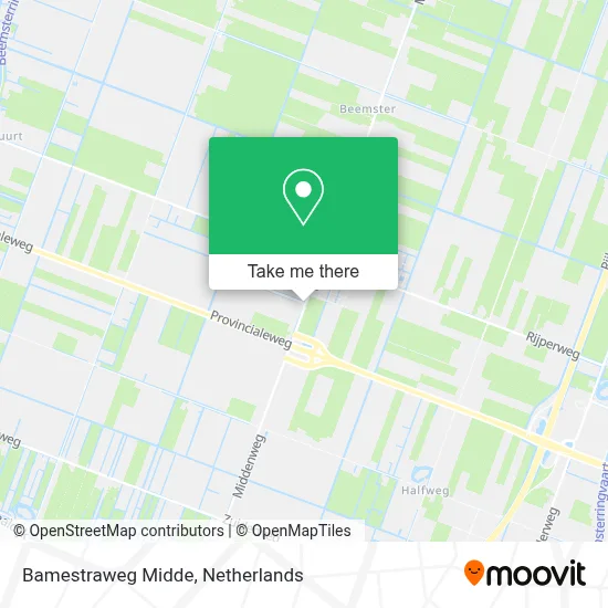 Bamestraweg Midde map
