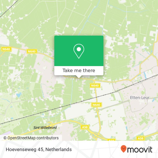 Hoevenseweg 45 map