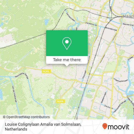 Louise Colignylaan Amalia van Solmslaan map