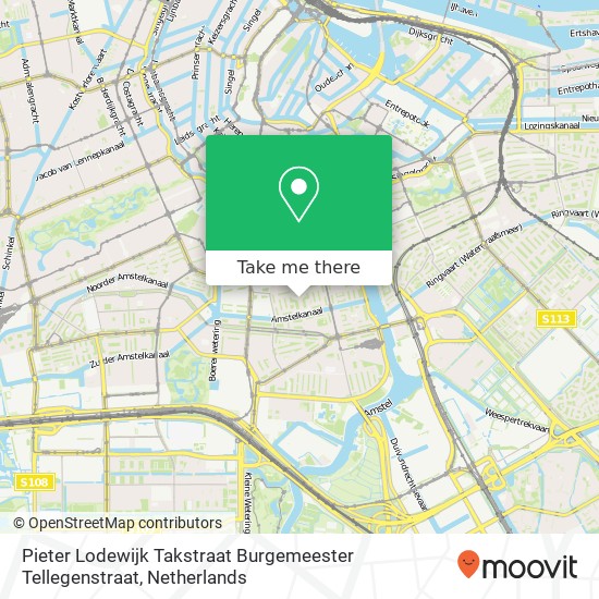 Pieter Lodewijk Takstraat Burgemeester Tellegenstraat map