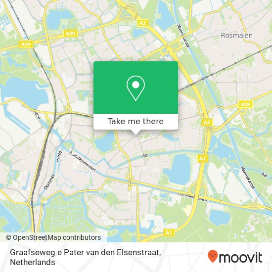 Graafseweg e Pater van den Elsenstraat Karte