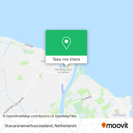 Stacaravanverhuurzeeland map