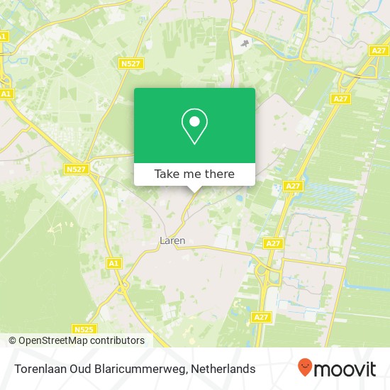Torenlaan Oud Blaricummerweg Karte
