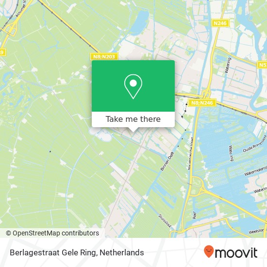 Berlagestraat Gele Ring map