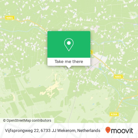 Vijfsprongweg 22, 6733 JJ Wekerom map