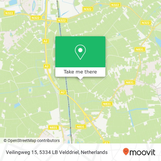 Veilingweg 15, 5334 LB Velddriel map