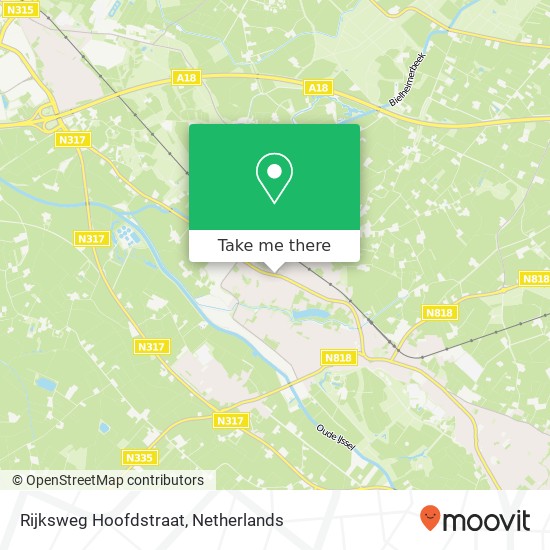 Rijksweg Hoofdstraat map