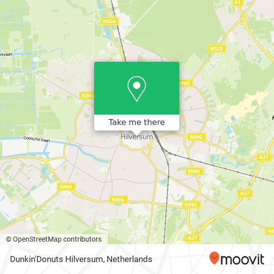 Dunkin'Donuts Hilversum map