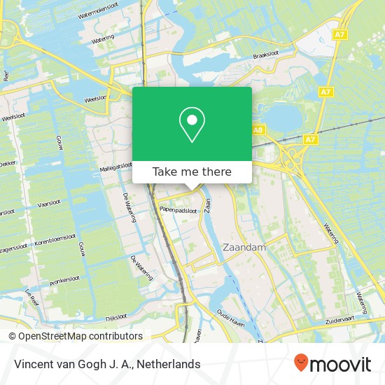 Vincent van Gogh J. A. map