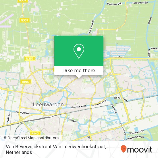 Van Beverwijckstraat Van Leeuwenhoekstraat map