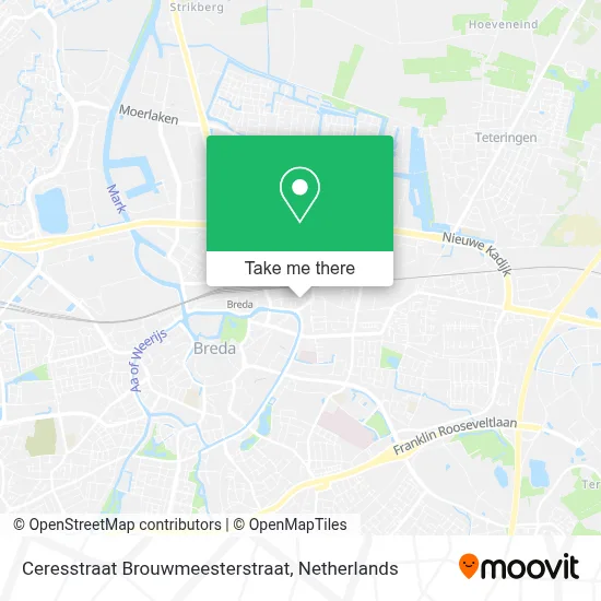 Ceresstraat Brouwmeesterstraat map